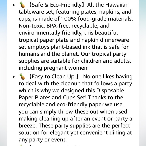 🍍Hawaiian laua Themed Party Supplies Set - Picture 6 of 6